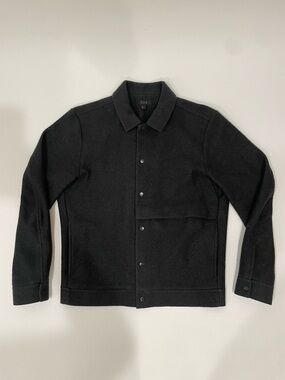 COS Charcoal Lightweight Button-Front Shirt Jacket